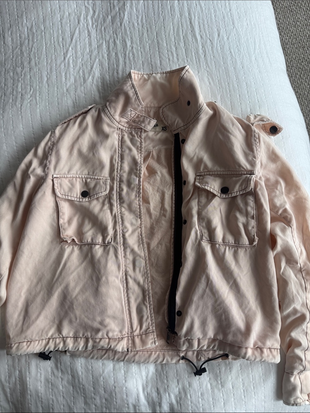 pistola Light Blush Utility Jacket with Snap Pockets